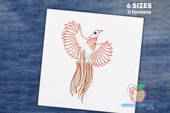 Birds of Paradise Line Art Review for Real Embroidery Projects