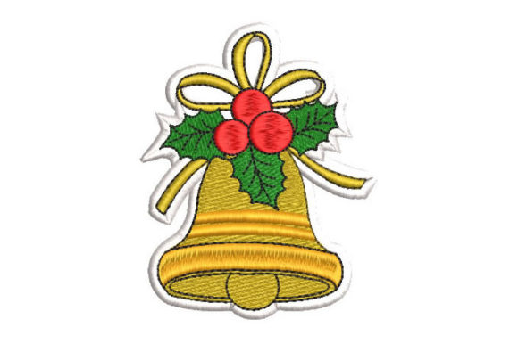 Christmas Bell with Bow: A Festive Embroidery for Craft Fair Staples