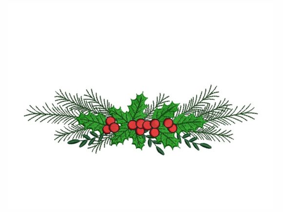 Christmas Holly: A Festive Embroidery Design for Personalized Gifts