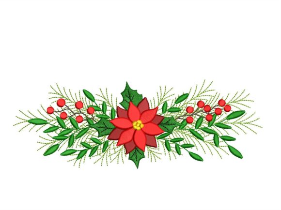 Christmas Poinsettia: A Festive Embroidery Design for Personalized Holiday Gifts