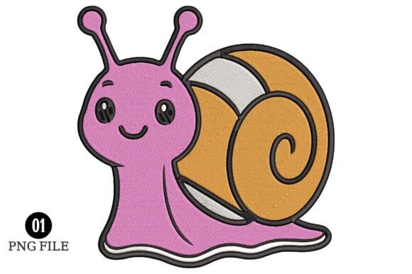 Cute Snail Embroidery Design: A Playful Touch for Etsy Sellers
