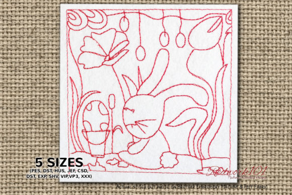 Easter Egg and Bunny Lineart Review for Real Embroidery Projects