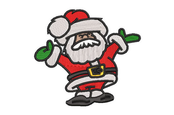 Merry Santa Claus Embroidery for Cozy Holiday Apparel
