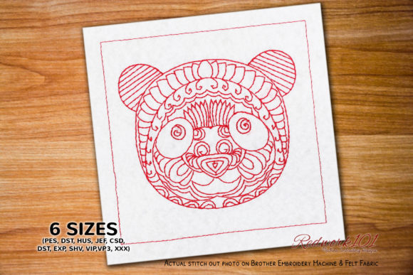 Panda Zentangle: A Designer’s Review for Boutique Sweatshirt Embellishment