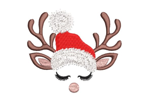 Reindeer Christmas Design: A Festive Embroidery Pick for Craft Fairs