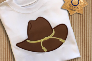 Sheriff Cowboy Hat Applique: A Rustic Charm for Business Branding
